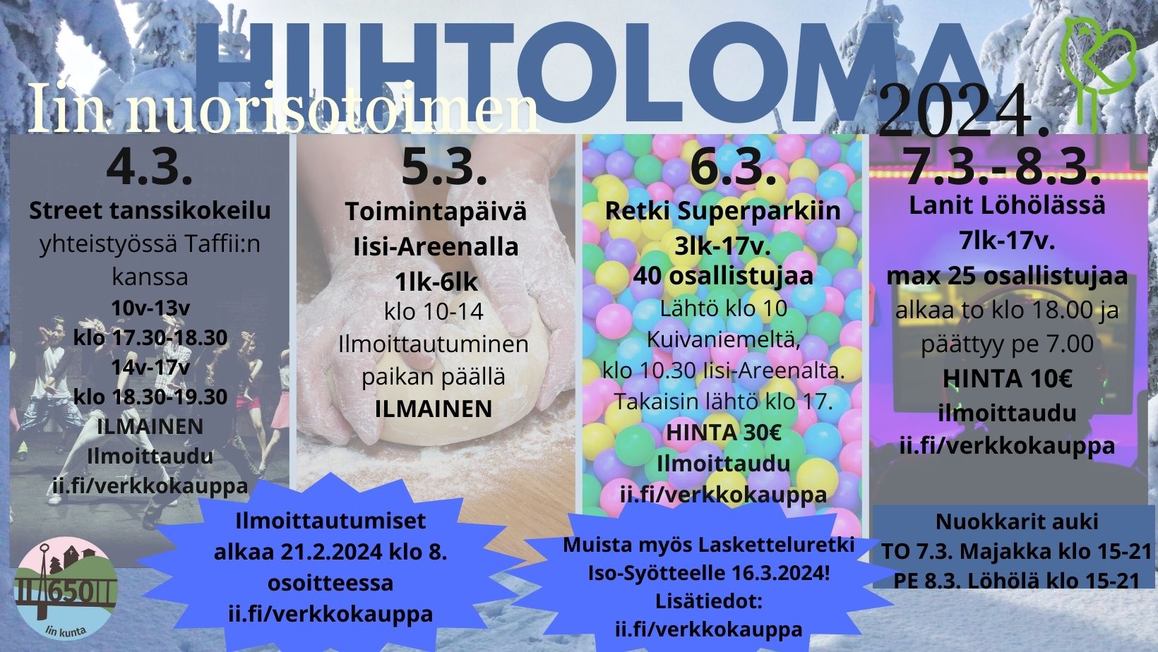 Hiihtoloman mainos