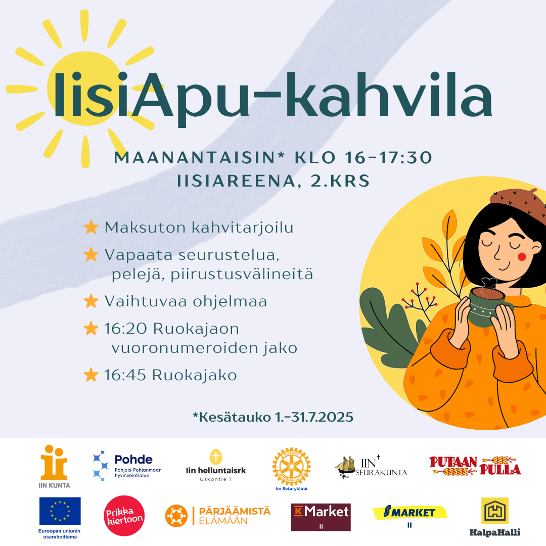 IisiApu-kahvilan mainos