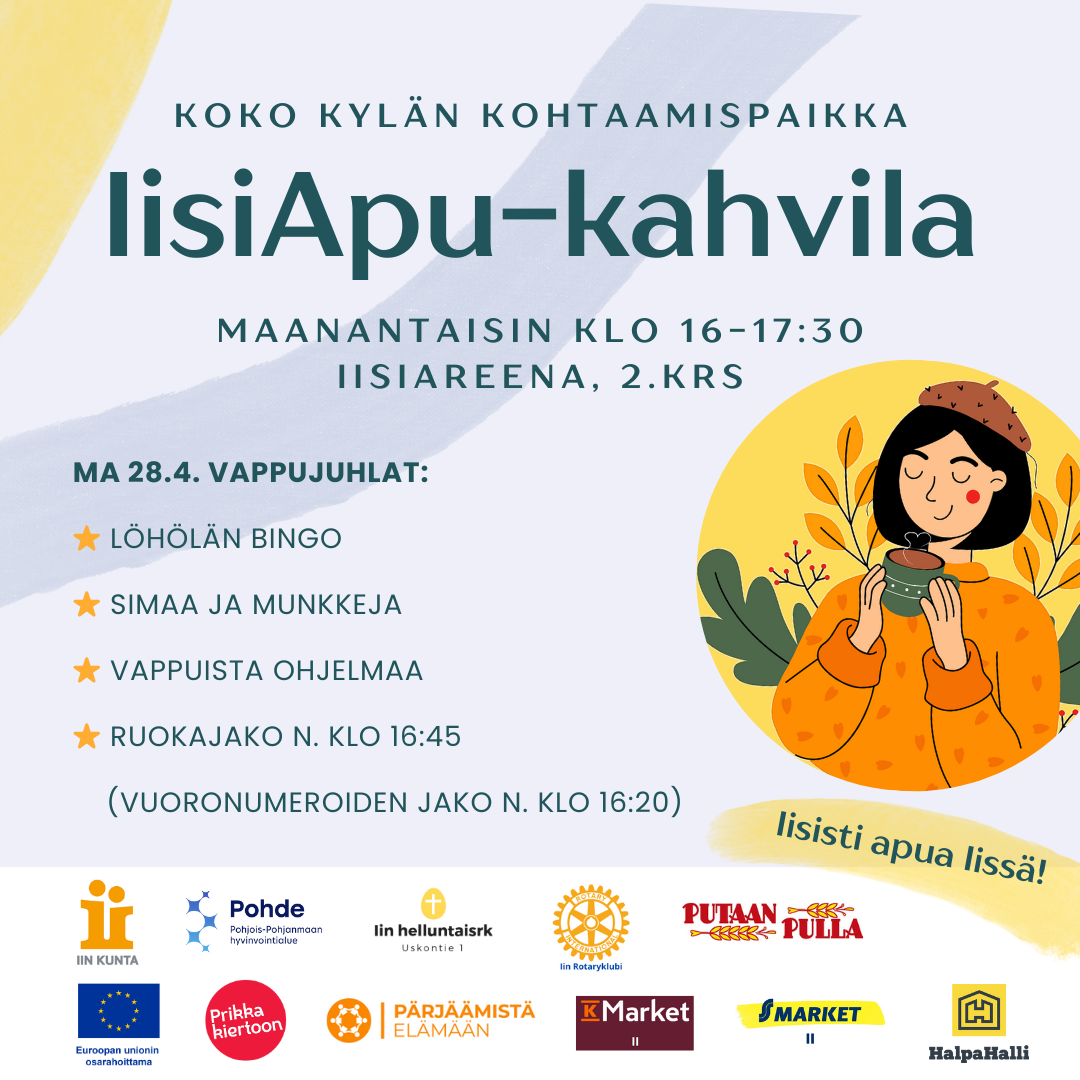 IisiApu-kahvilan mainos