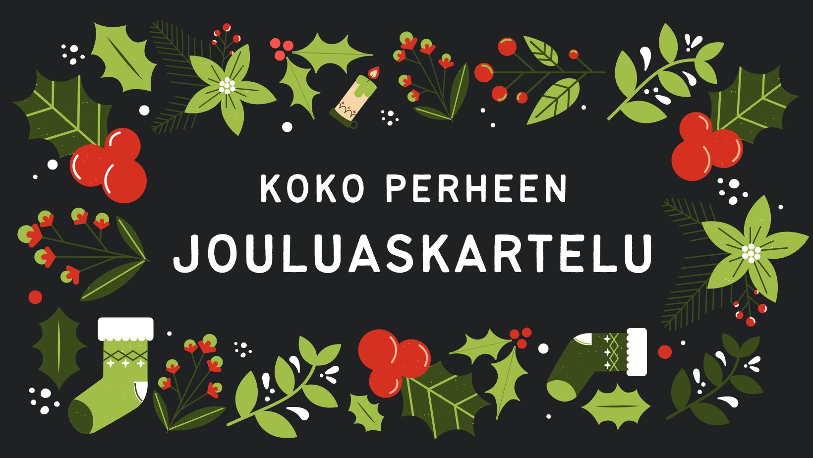 Jouluaskartelun mainoskuva, jossa lukee koko perheen jouluaskartelu