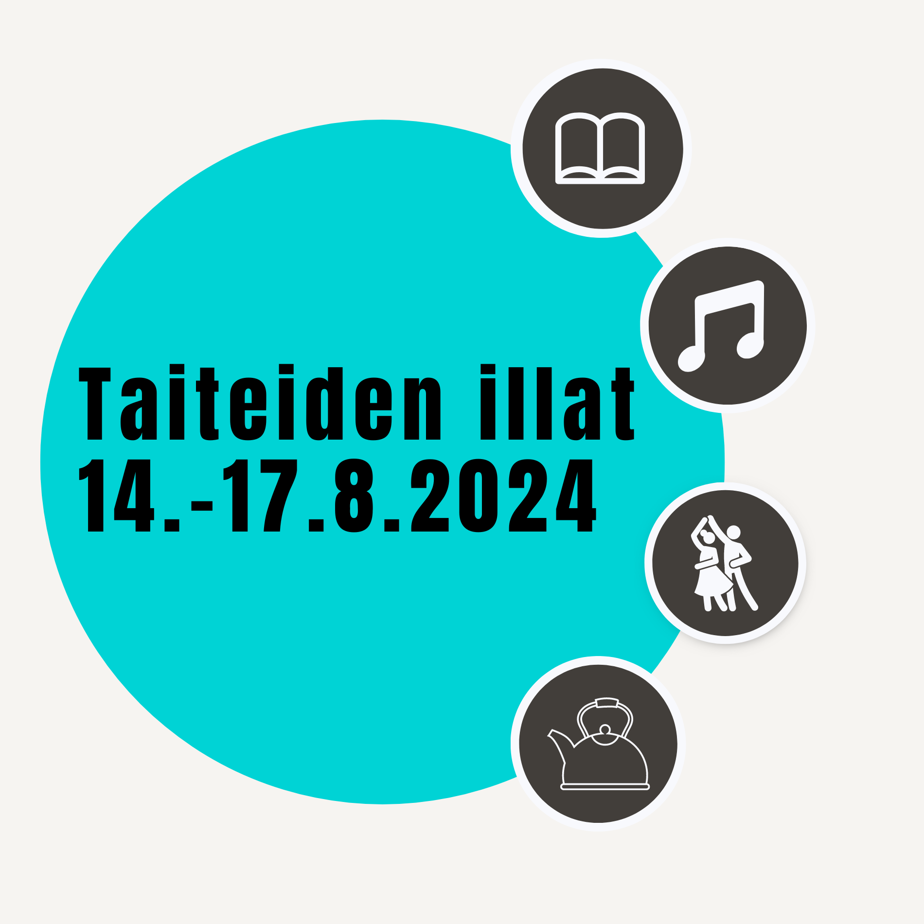 Taiteiden illat teksti ja kuvaikonit