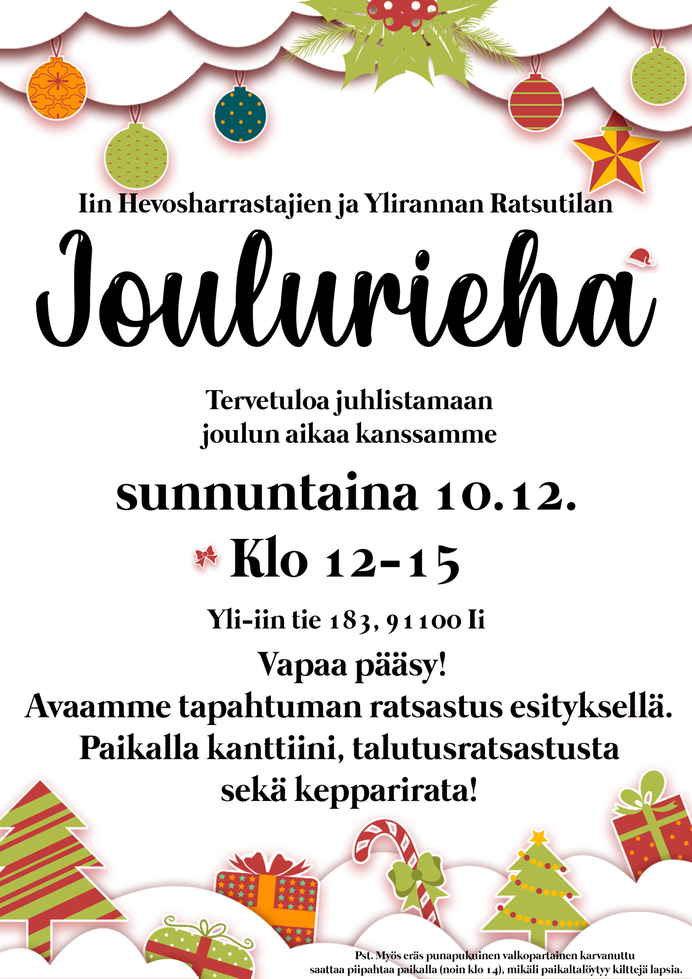 Joulurieha tapahtuman tiedot