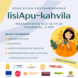 IisiApu-kahvilan mainos