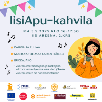 IisiApu-kahvilan mainos