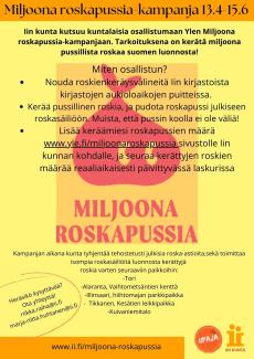 Miljoona roskapussia-kampanjan mainos