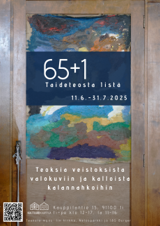 Juliste, jossa oveen maalattu värikäs maalaus
